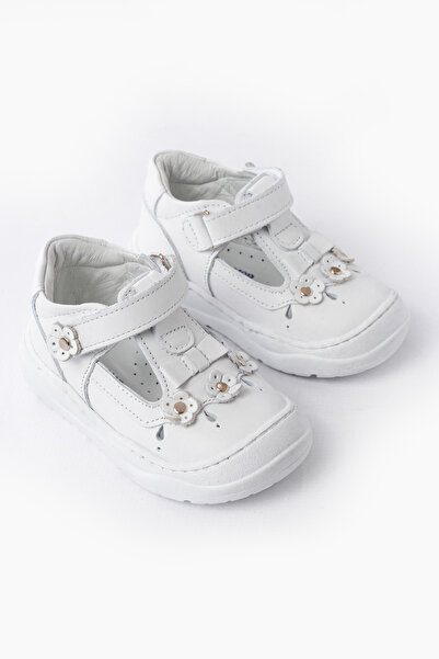 lina step Детски сандали от естествена кожа с ортопедична подметка и велкро з...