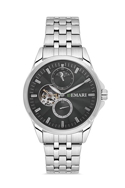 DEMARİ Automatic Men's Wristwatch - Steel Band, Black Dial Dm-00101G-A2