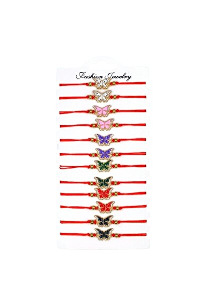 OEM Set de 12 brățări, NEVERMORE, Fluture cu cristale