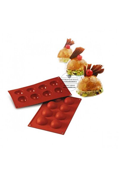 Decoratiuni Dulci Mold 8 hemispheres, d.5cm SF004 Silikomart