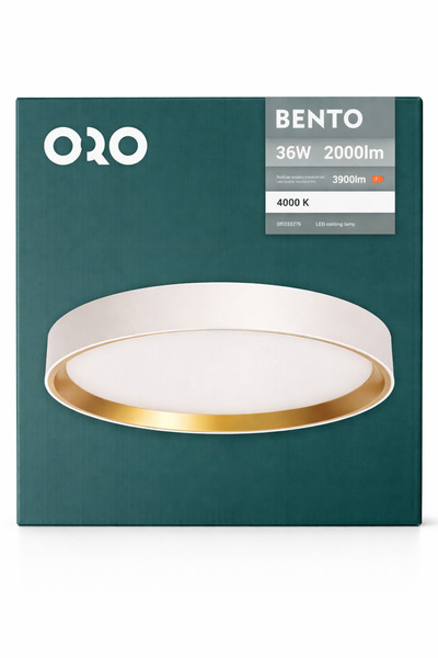 LED-POL LED ceiling light ORO BENTO 36W, 3900 lm, 4000K Neutral, White with G...