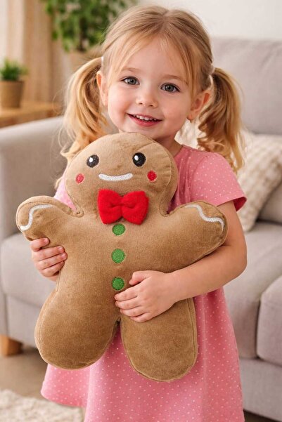 bubiee baby Yumuşak Dokulu Zencefilli Kurabiye Figürlü Peluş Yastık Çocuk Uyk...