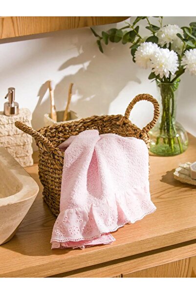 LC Waikiki منشفة وجه وردية مكشكشة 50x80 سم (S6)