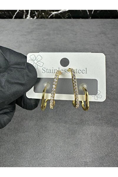 Mutenaura Double Stainless Steel Earrings