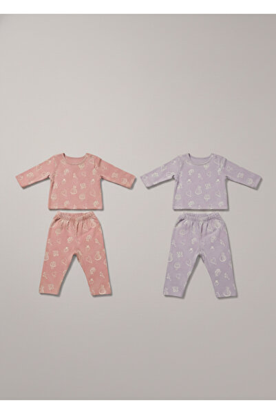 Soar Kids Aksesuar طقم قطني للفتيات الصغيرات مكون من قطعتين - طقم مريح للاستخ...