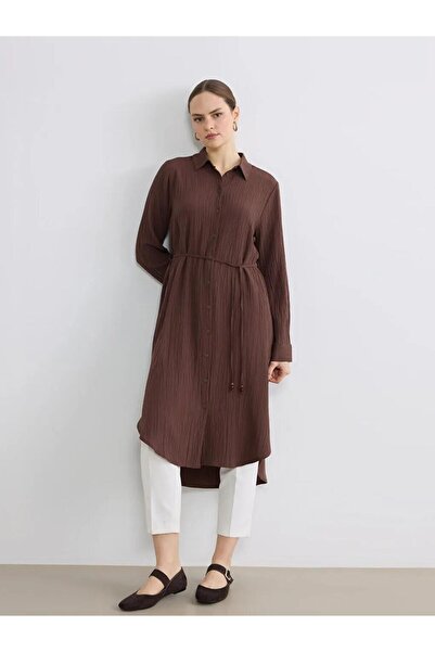 LC Waikiki ذو ملمس بارز قميص نسائي كبير الحجم (S6)