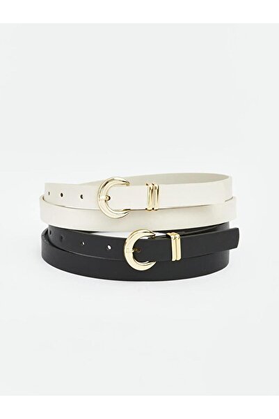 LC Waikiki Leather-Look Women's Belt 2-Pack (S6)