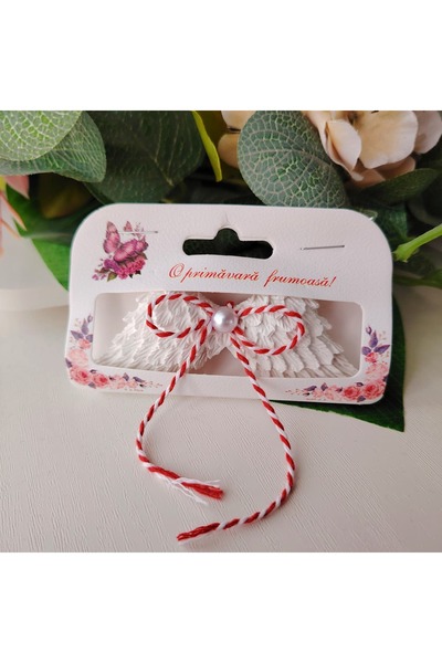 OEM Ceramic dust cake Angel Wings, packaging and string, 3.5x9.5cm