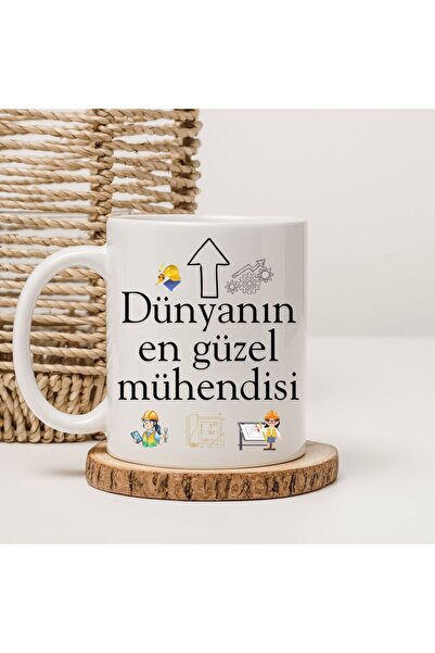 kubdekor كوب مطبوع عليه عبارة "أجمل مهندس في العالم"