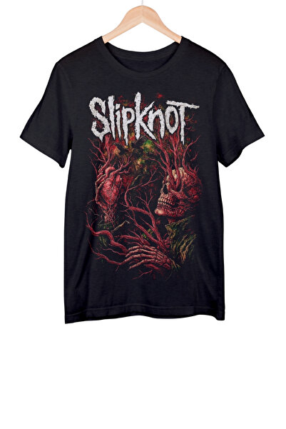 Texclusive تي شيرت سليب نوت أسود للجنسين من القطن الممشط