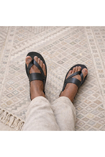 Bostini صنادل فليب فلوب من الجلد الطبيعي