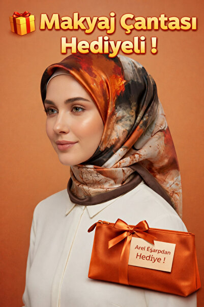 Picasso Levidor 90X90 Silk Look Brown - Black - Beige Color Scarf – Non-Slip ...