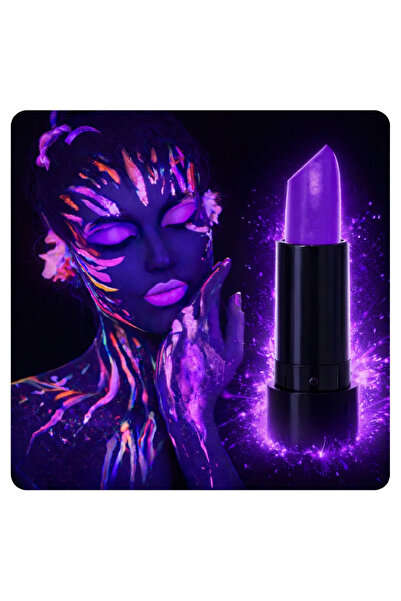 Epilons Ruj UV Neon Violet – Vopsea de machiaj care strălucește în întuneric