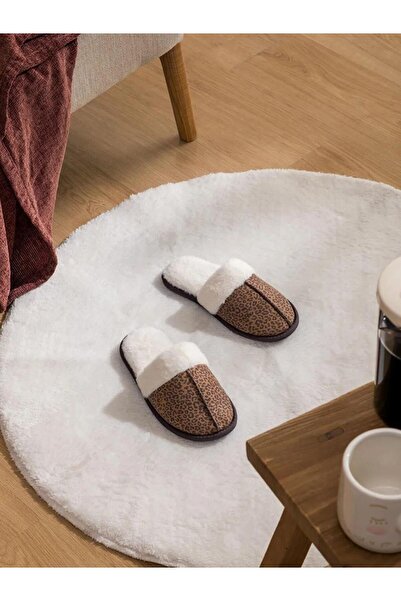 LC Waikiki Papuci de casă pentru femei cu model leopard mixt (S6)