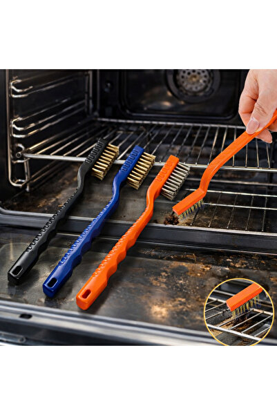 METUZA مجموعة تنظيف مفصلة بفرشاة سلكية مكونة من 3 قطع