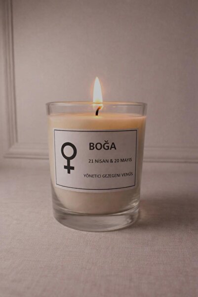 Boğa Burç Etiketli Aromaterapi Mum