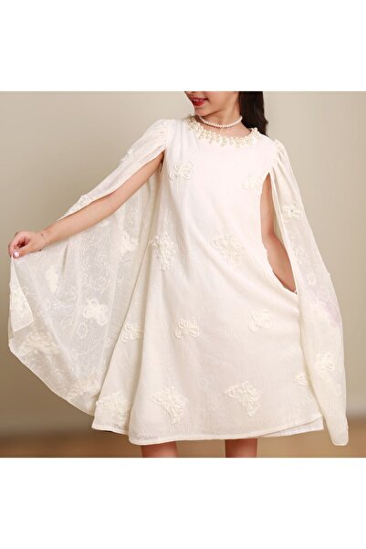 gmax فستان بناتي باكمام مفتوحة