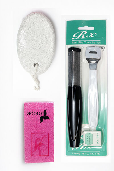 Adoro Set pedichiură pentru îngrijirea tălpilor – piatră ponce, pilă metalică...