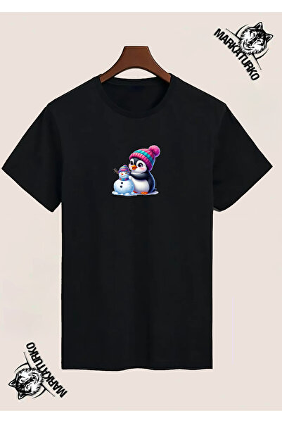 MarkaTurko تي شيرت مطبوع بتصميم خاص من PENGUEN