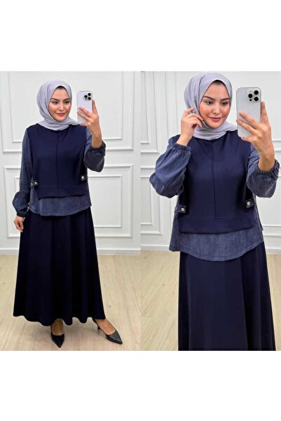 Marka Silk Kupra Fabric Skirted Hijab Set