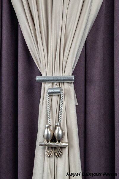 Hayal Dünyası Orta Bağlama Özel Yapım Kuş Orta Bağlama Perde Bağı Braçol Perd...