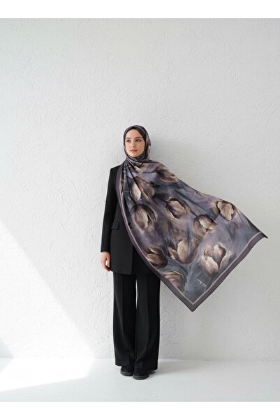 SETAB SCARFS Bursa İpeği Şal - Lale Desen - New Collection