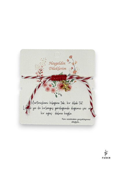 FUDER Yıldızlı Marteniçka İp Bileklik kartlı (1 ADET)