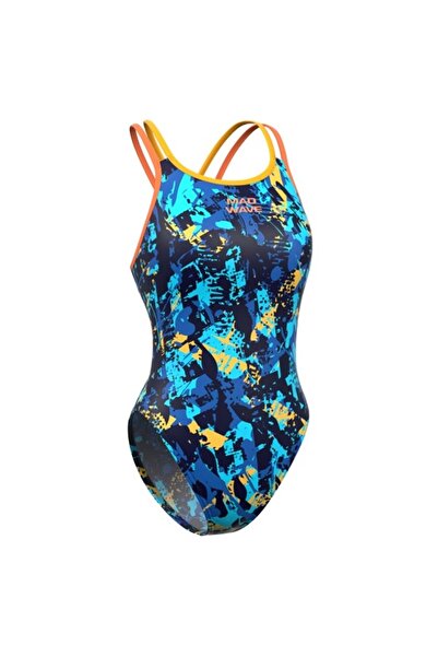 Mad Wave Kadın Mayo antichlor Crossback PBT A3, Ma - Renkli - L/40 BEDEN