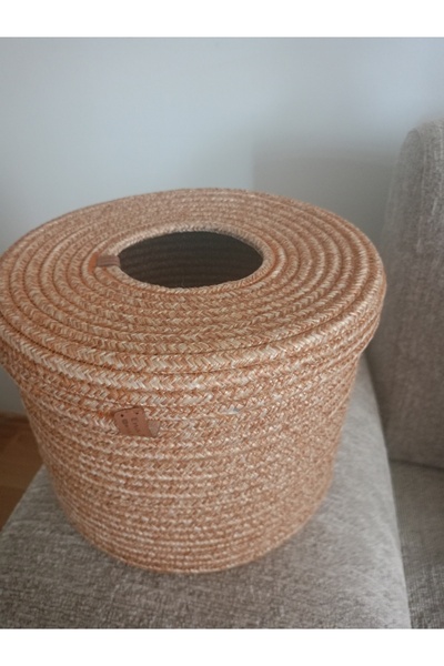 ENA Jute, Straw, Trash Can, Kitchen Trash Can, Bathroom Trash Can, Modern Buc...