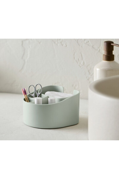 Tchibo علبة تخزين أعواد القطن والقطن الناعم