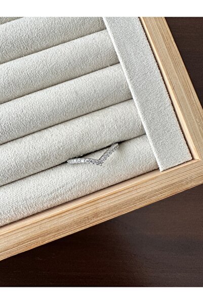 ringbox Silver Color Stone Direction Ring