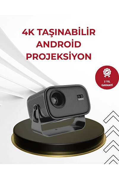 Genel Markalar WiFi 6 ve Bluetooth 5 Bağlantılı Taşınabilir Projeksiyon Makinesi