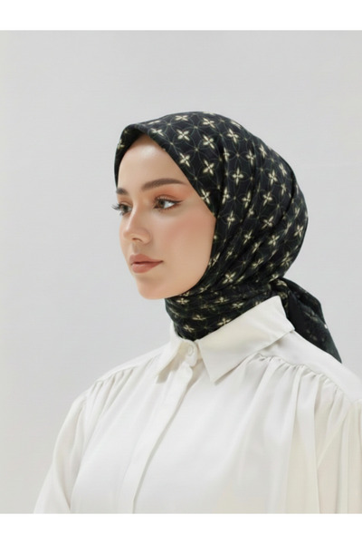 MONJER Kadın Geometrik Desen Pamuklu Şal