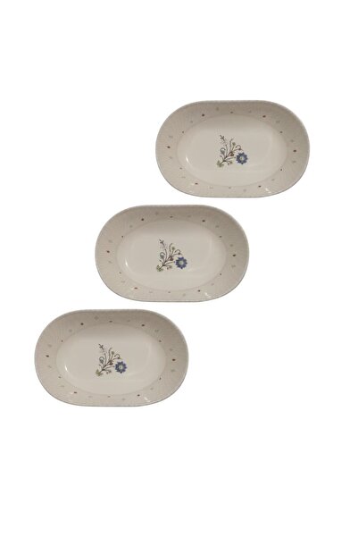 dyris Porselen Kahvaltılık Sunum Tabağı – 3’lü Set