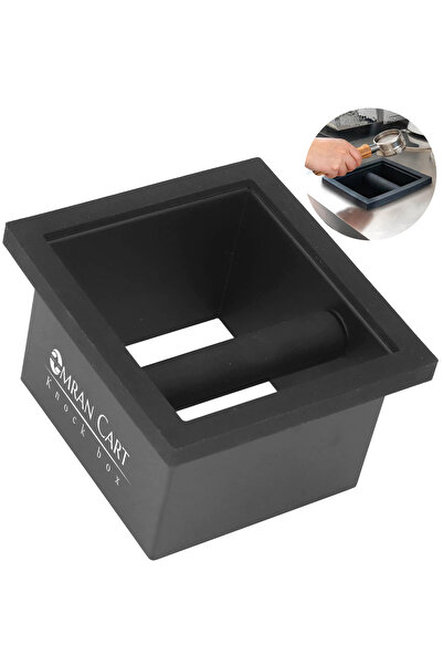 Omran Cart Knock Box Chute Open Bottom Stainless Steel Espresso Ground Coffee...