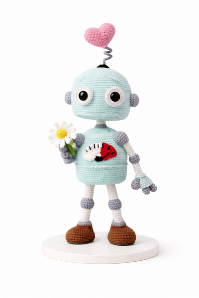 SevseHobi HUBUSH Kalpbot Art Toy – 40 cm El Yapımı Tel İskeletli Pozlanabilir...
