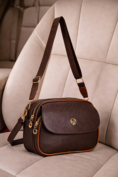 Adelina Bags Women's Crossbody Bag with Flap and Zipper, Multi-Compartment Sh...