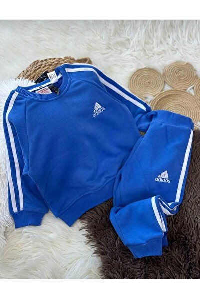 Karan Kids Set pentru copii cu dungi albastre (bluză și pantaloni)