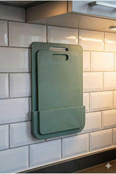 Funny Life 2-Piece Cutting Board Set with Stand, Non-Slip Base - Adhesive In-...