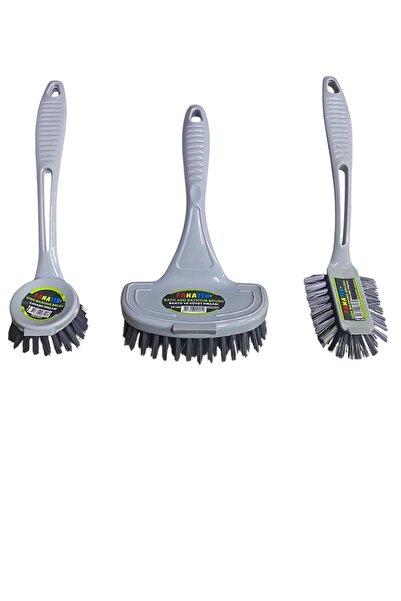 Fanatik طقم فرشاة للحمام والمغسلة والأطباق مكون من 3 قطع