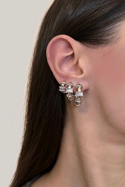 Okko Store Baget Stones 3-Piece Earrings