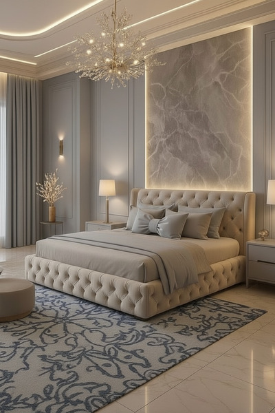 JACA Σετ 2 διακοσμητικών λινών υφασμάτινων διαδρομέων κρεβατιού & σετ μαξιλαρ...