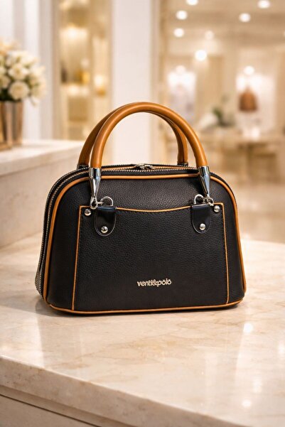 PefyBaby حقيبة كتف وحقيبة يد نسائية سوداء اللون متوسطة الحجم بسحاب، أنيقة للا...