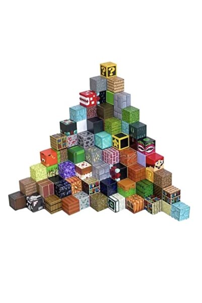 MASHASHOP Set de construcție magnetic cu figurine Minecraft, 80 de piese