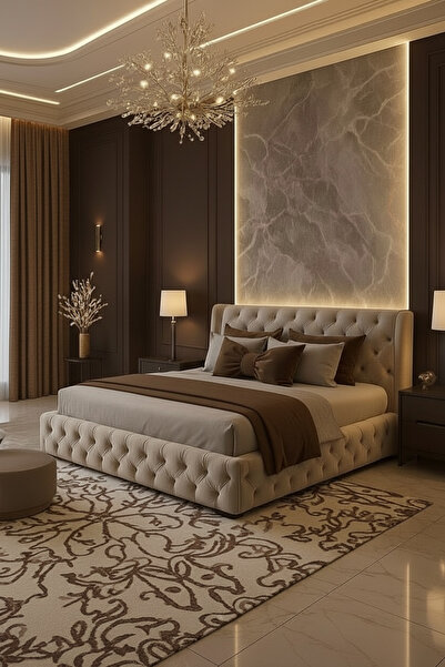 JACA 2'li Keten Kumaş Dekoratif Yatak Runner & İç Dolgulu XXL Boy Fiyonk Şekl...