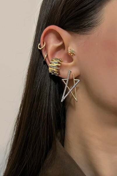 Okko Store Double Color Star 2-Piece Earrings