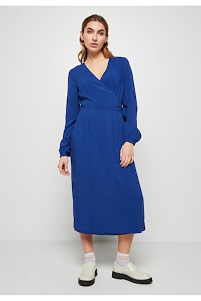 YAS Y.A.S Women's Dress, Blue, L INTL