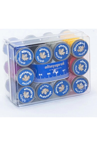 Kanonik Education Gold Leaf Tape Measure Sewing Thread Set 10 Pieces Boxed