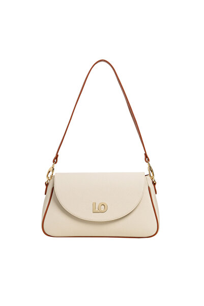LAURA OLARU LEYLA Cream Bag With Camel