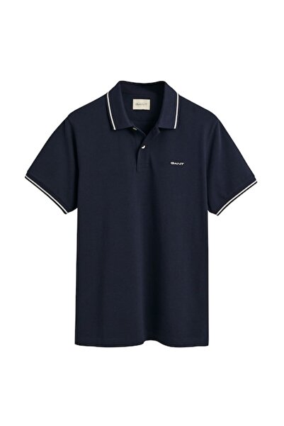 Gant Men's Polo Shirt, Dark Blue, Embroidered Logo, Regular Fit